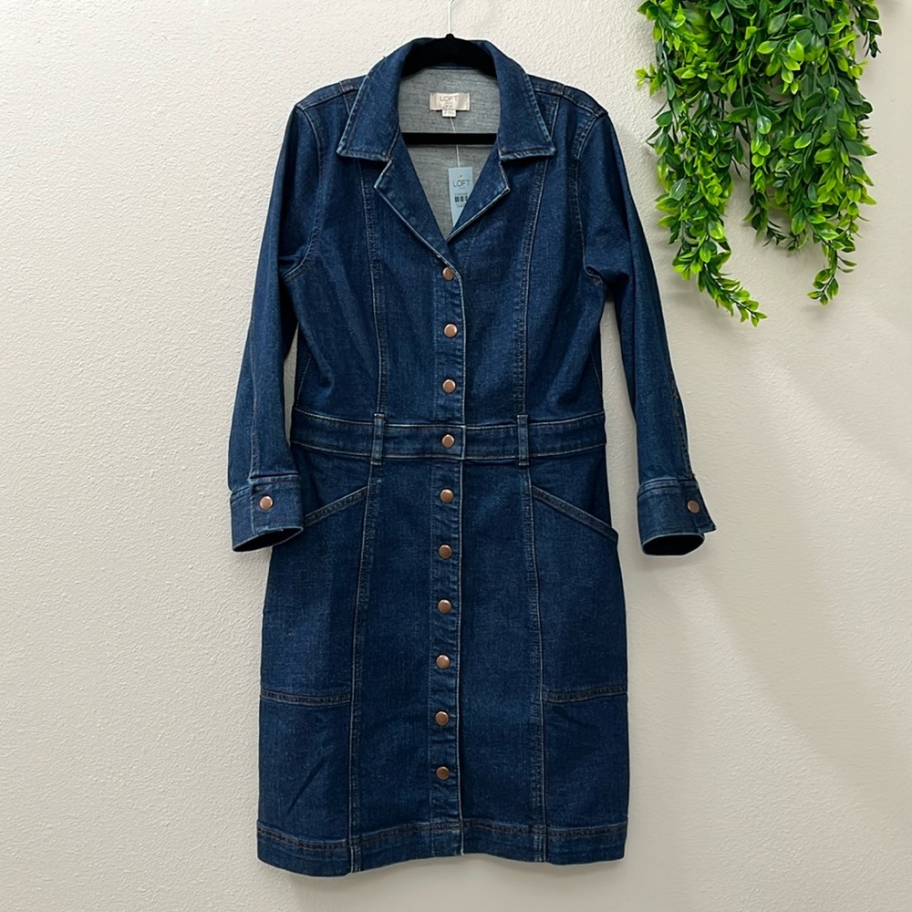 LOFT Petite Denim Dress
